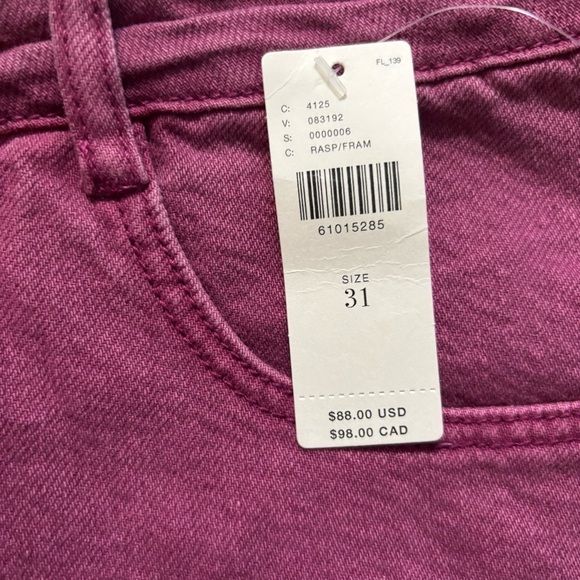 Anthropologie PILCRO Frayed Raw Hem Denim Shorts Purple Women’s Size 31 New Tag - Picture 4 of 7